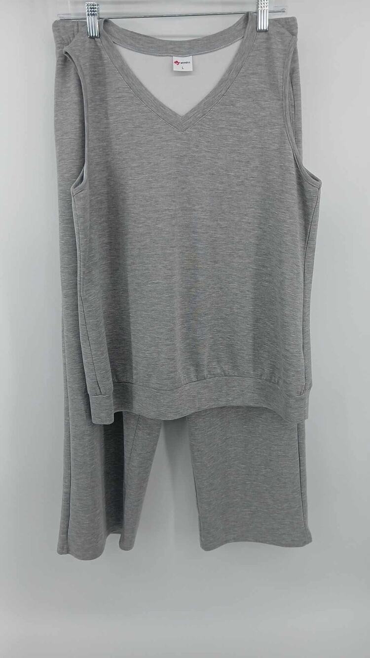 Gray sweat set women’s lounge set